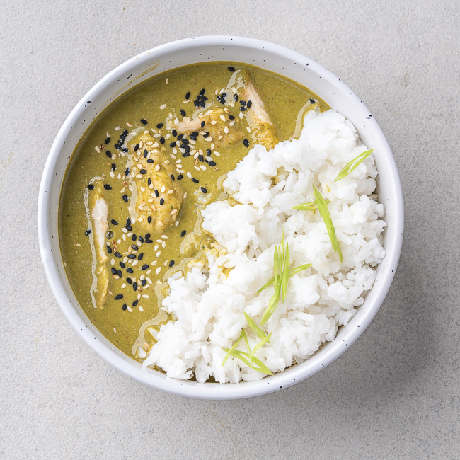 Coriander Fish Curry With Pandan Sticky Rice